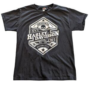 Harley Davidson Shirt Mens Medium Small Black Motorcycle Biker Florida READ